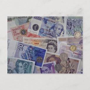 Europeisk valuta vykort