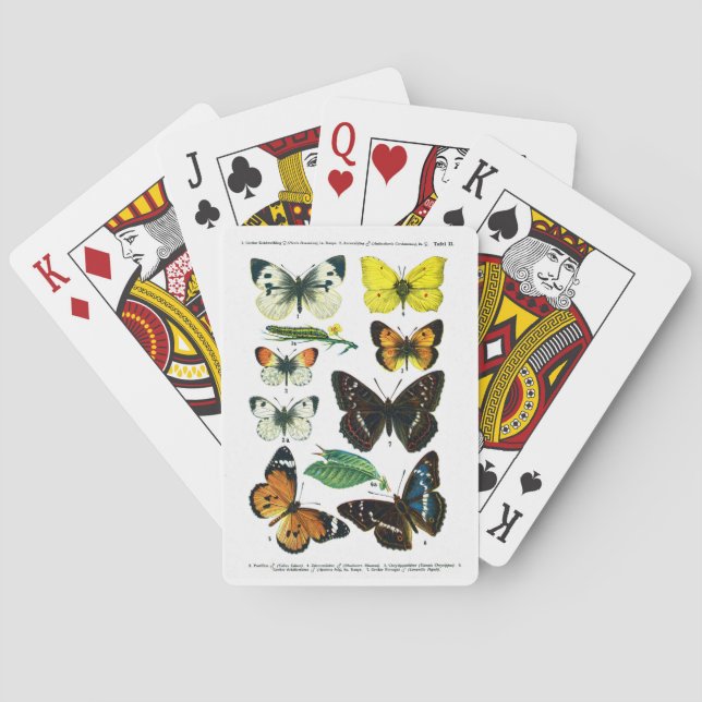 Europeiska fjärilsplattor II Spelkort (Baksidan)
