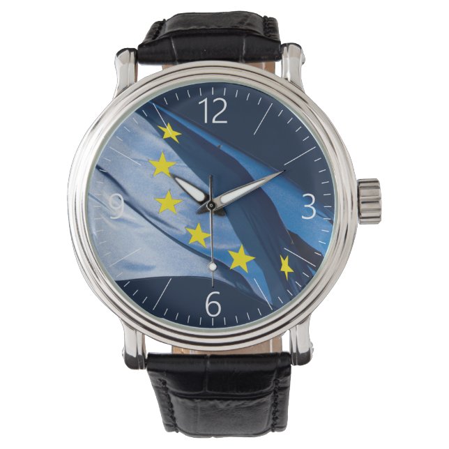 Europeiska flagga armbandsur (Framsida)