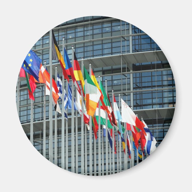 Europeiska Flaggor Magnet (Framsidan)