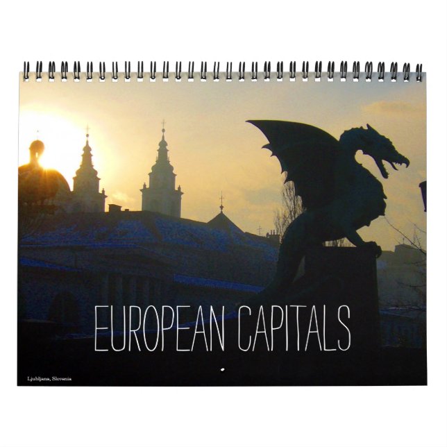 Europeiska huvudstäder 2025 (med säte) kalender (Omslag)