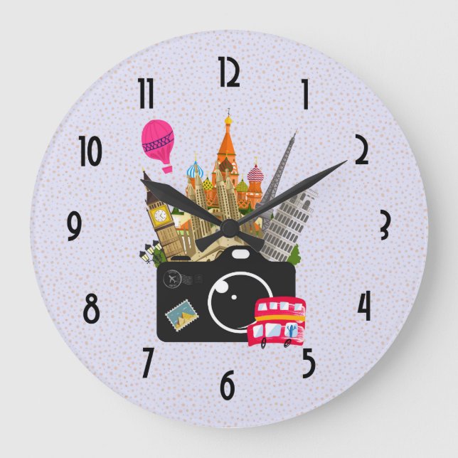 Europeiska Landmärken Resefotograf Stor Klocka (Framsida)