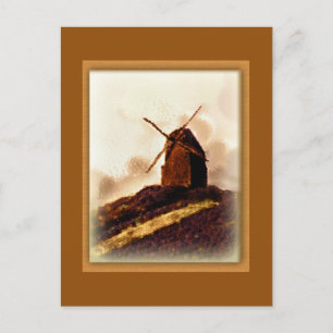 Europeiska Sepia-Kvarn Vykort