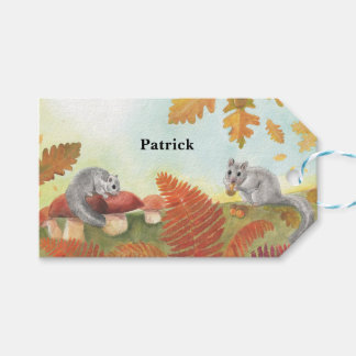 Europeiska Tjocken Dormus Glis glis Personlig Presentetikett