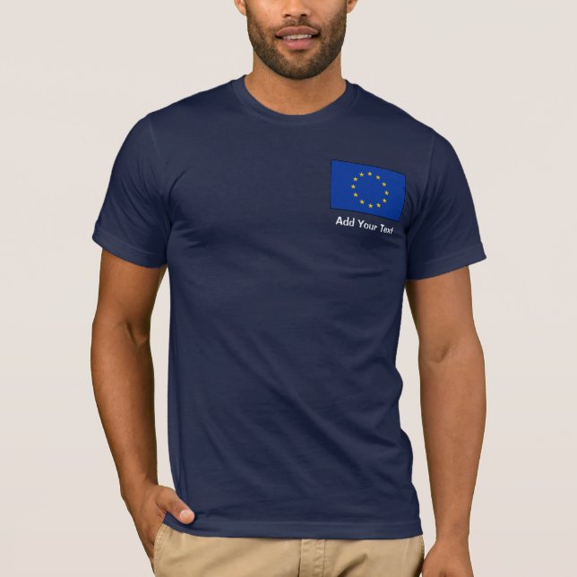 Europeiska union - EGflagga Tee (Framsida)
