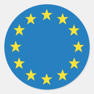 Europeiska unionEGflagga Runt Klistermärke