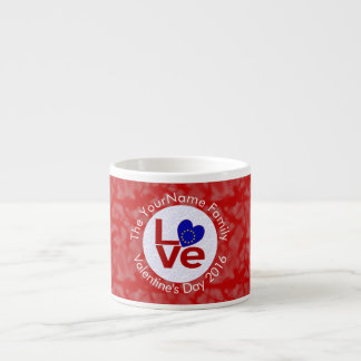 Europeiska unionen eller EU Flagga Heart Red KÄRLE Espressomugg