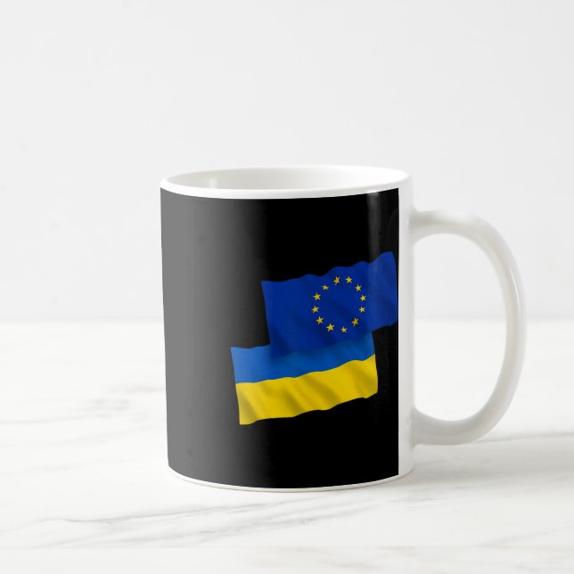 Europeiska unionen Eu för Ukraina - Ukraina Stark  Kaffemugg (Höger)