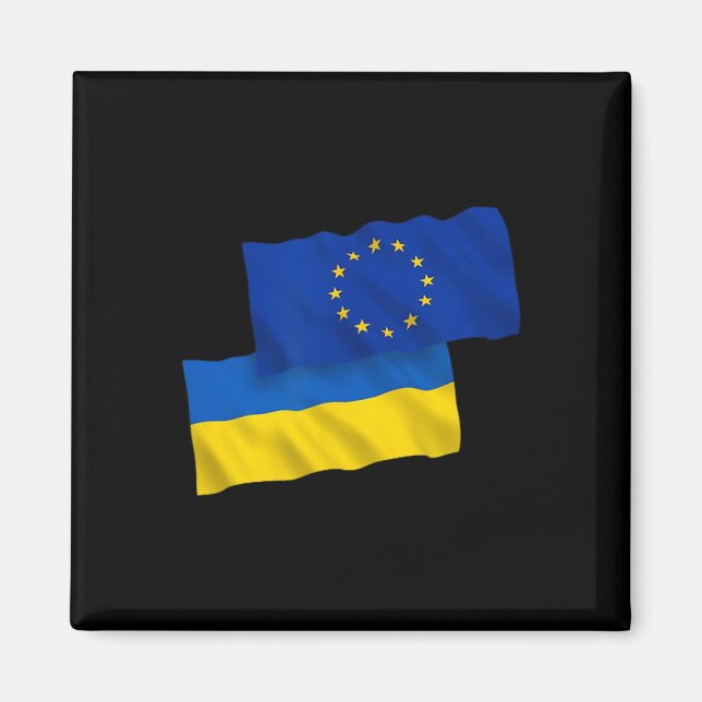 Europeiska unionen Eu för Ukraina - Ukraina Stark  Magnet (Framsidan)