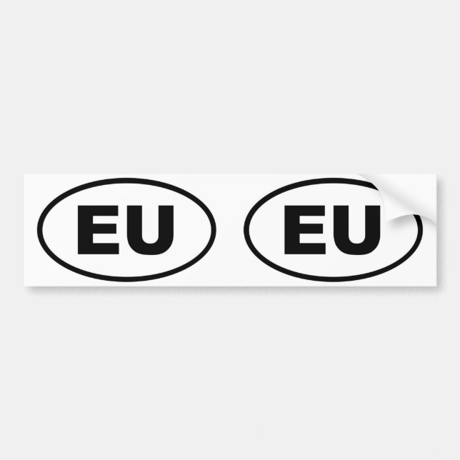 Europeiska unionen - EU oval Bildekal (Framsidan)