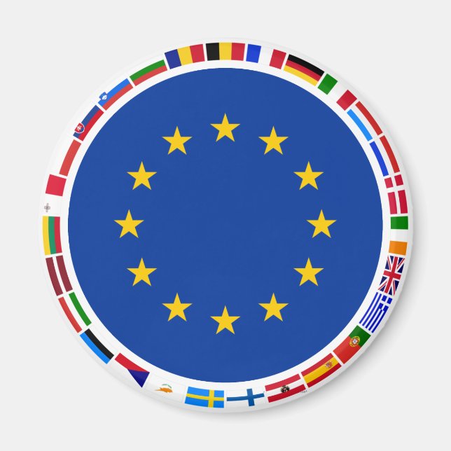 Europeiska unionen Flaggor Magnet (Framsidan)