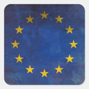 Europeiska unionen fyrkantigt klistermärke