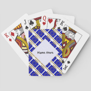 Europeiska unionen och EU-flaggan kaklade med ditt Casinokort