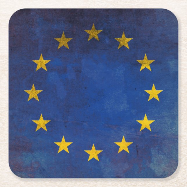 Europeiska unionen underlägg papper kvadrat (Framsidan)
