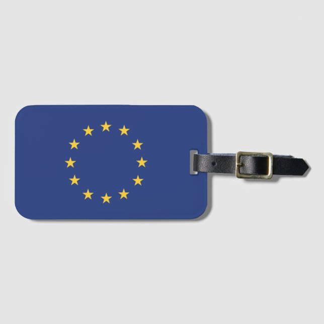 Europeiska unionens Flagga Bagagebricka (Framsida horisontal)