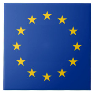 Europeiska unionens Flagga (EU) (Europa) Kakelplatta