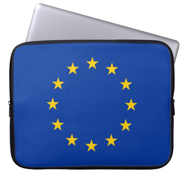 Europeiska unionens Flagga (EU) (Europa) Laptop Fodral (Framsidan)