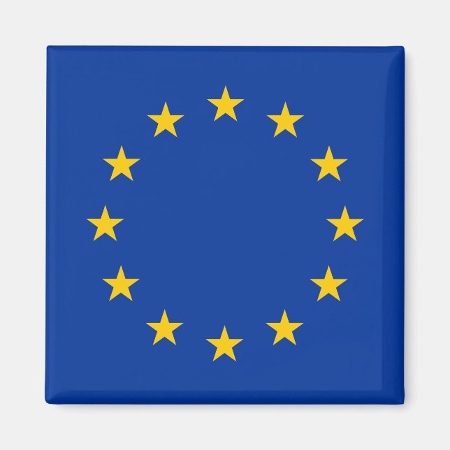 Europeiska unionens Flagga (EU) (Europa) Magnet (Framsidan)