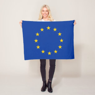 Europeiska unionens flagga fleecefilt