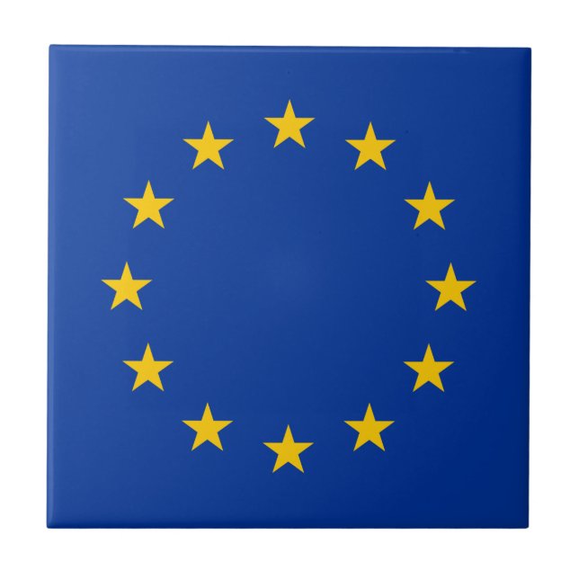 Europeiska unionens flagga kakelplatta (Framsidan)