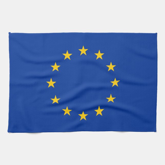 Europeiska unionens flagga kökshandduk (Horisontell)