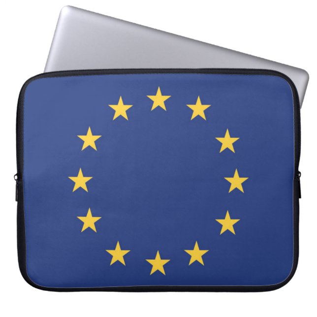 Europeiska unionens Flagga Laptop Fodral (Framsidan)