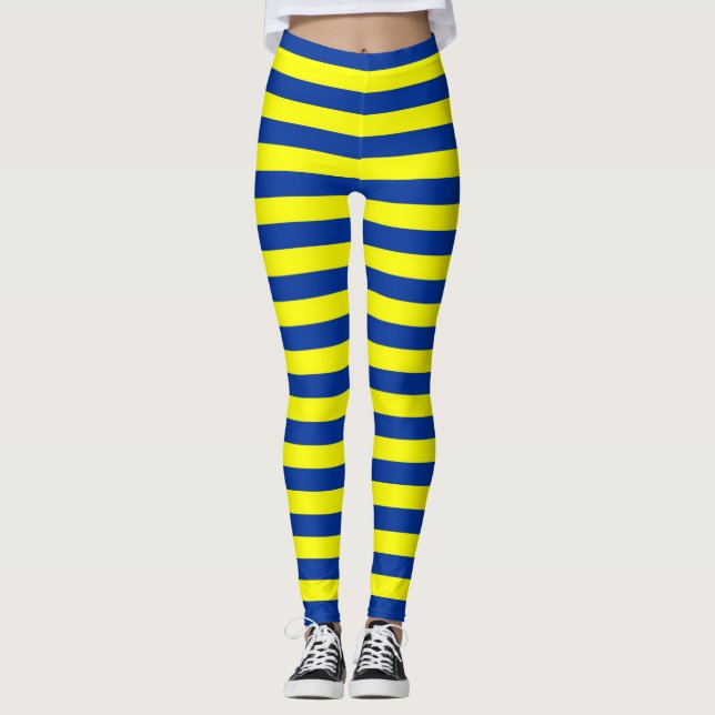 Europeiska unionens flagga mönster symbol blue ye leggings (Framsida)