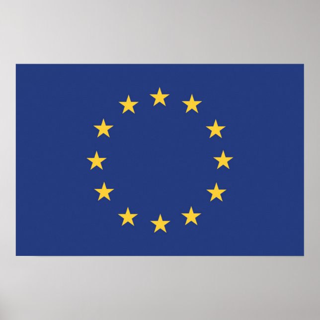 Europeiska unionens flagga poster (Framsidan)
