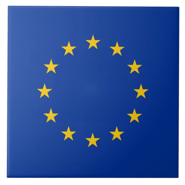 Europeiska unionens Flagga Tile Kakelplatta (Framsidan)