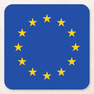 Europeiska unionens flagga underlägg papper kvadrat