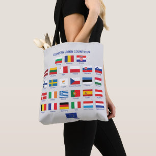 Europeiska unionens Flaggor EU Land Tote Bag Tygkasse