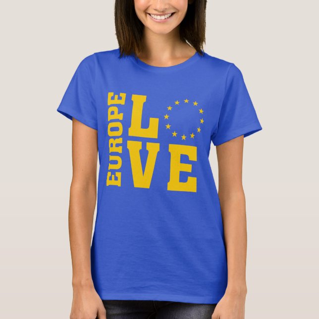 Europeiska unionens kvarvarande t shirt (Framsida)