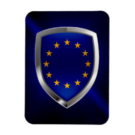 Europeiska unionens mettaliska emblem magnet