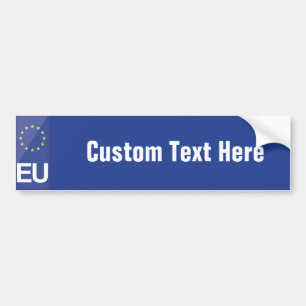 Europeiska unionens nummerskylt bildekal