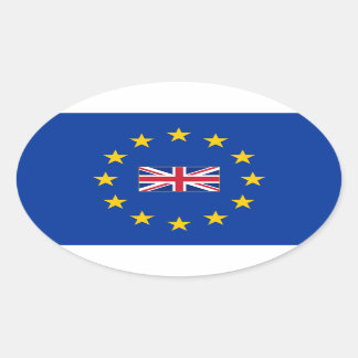 Europeiska unionens Oval Sticker Ovalt Klistermärke