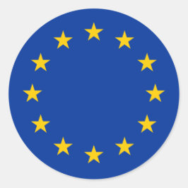 Europeiska unionens rundklistermärken för flagga | runt klistermärke