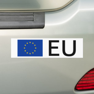 Europeiska unionens stötfångare med kod för flagga bildekal