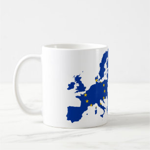 Europeiska unionflaggakarta kaffemugg