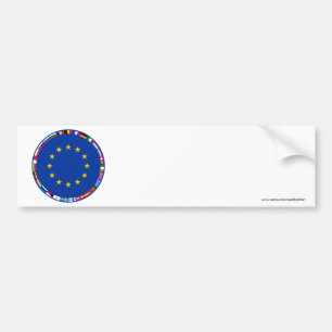 Europeiska unionflaggor bildekal