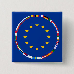 Europeiska unionflaggor knapp