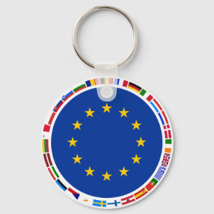 Europeiska unionflaggor nyckelring