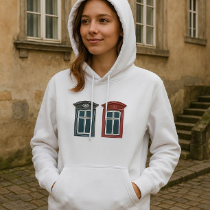 Europeiskt fönster utsmyckad arkitektonisk konst t shirt