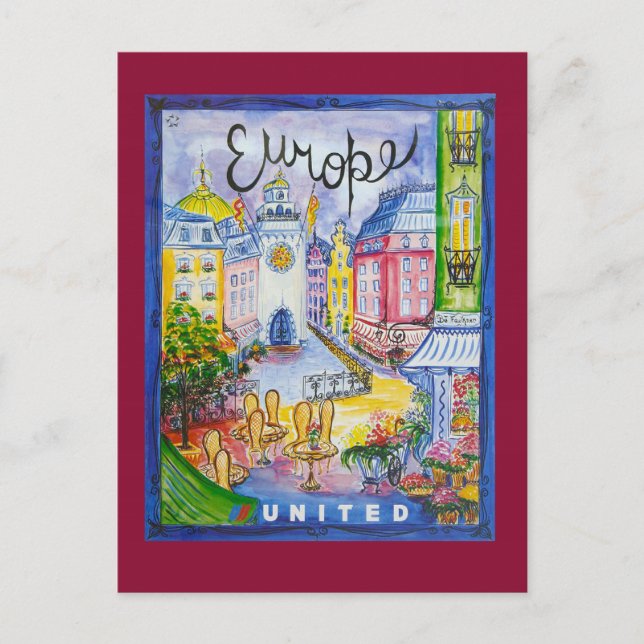 Europeiskt resevykort vykort (Framsida)