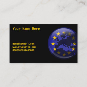 Européjordklot, ditt namn här, visitkort