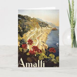 Europén för den vintageAmalfi italien reser Kort