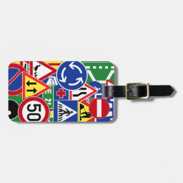 Europén trafikerar teckenCollage Bagagebricka