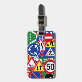 Europén trafikerar teckenCollage Bagagebricka