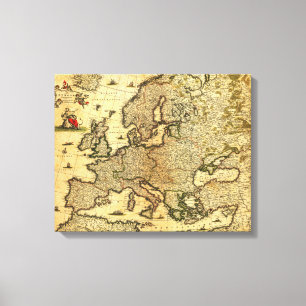 EuropePanoramic MapEurope 3 Canvastryck