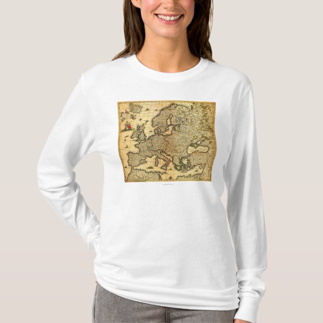 EuropePanoramic MapEurope T Shirt (Framsida)