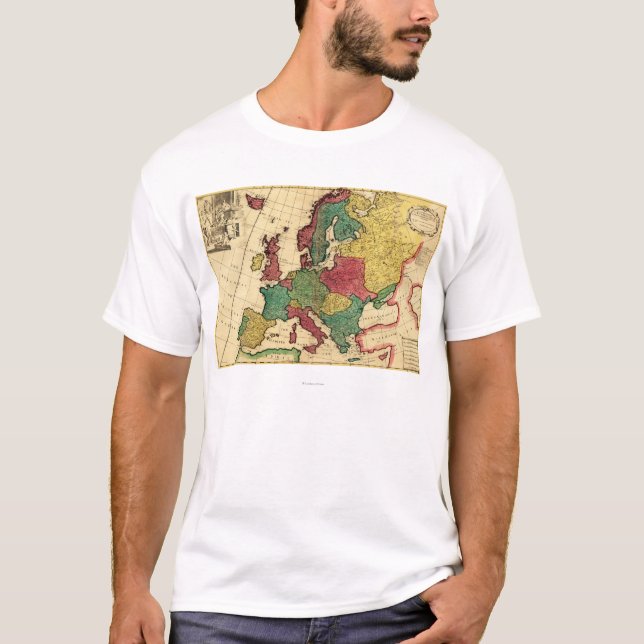 EuropePanoramic MapEurope T Shirt (Framsida)
